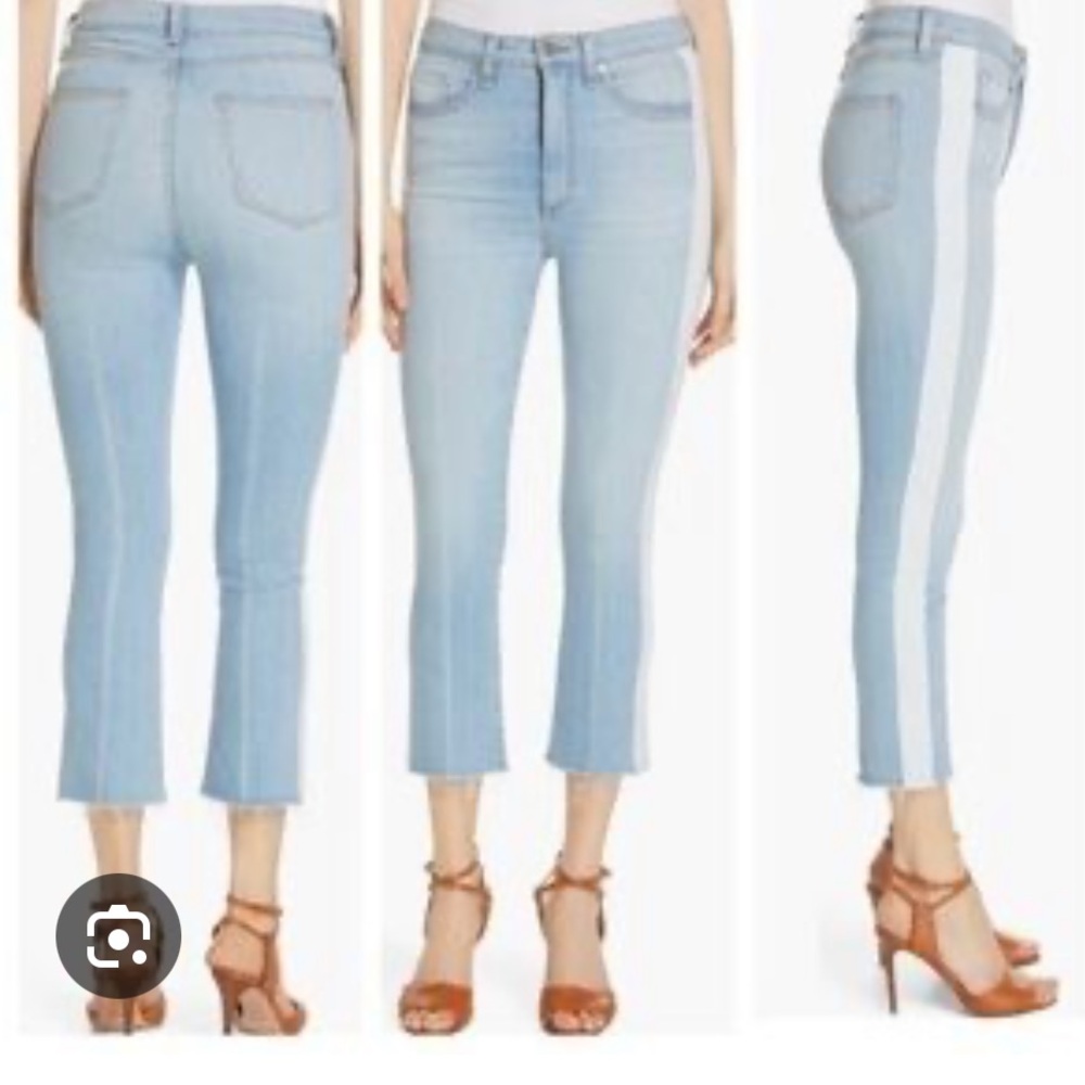 Veronica Beard Kick flare Jean with ribbon side detail